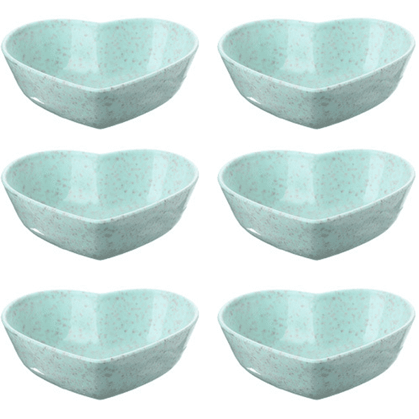 Juego de cuencos para mojar, cuenco con forma de corazón, plato de porcelana para salsa de soja, mini plato para condimentos para mermelada