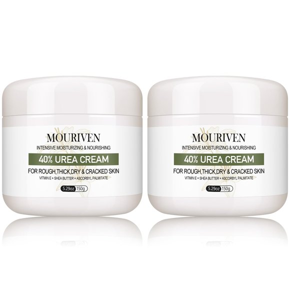 Crema de urea Mouriven 40% para piel seca y agrietada, 2 paquetes