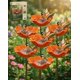 thumbnail image 1 of Estaca jardín flor metal hecha mano con baño abejas decoración exterior regalo polinizadores, 1 of 8