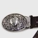 thumbnail image 4 of Cinturón Cowboy Mujer Con Tachas Hebilla Corazón Western blanco Talla Única, 4 of 4