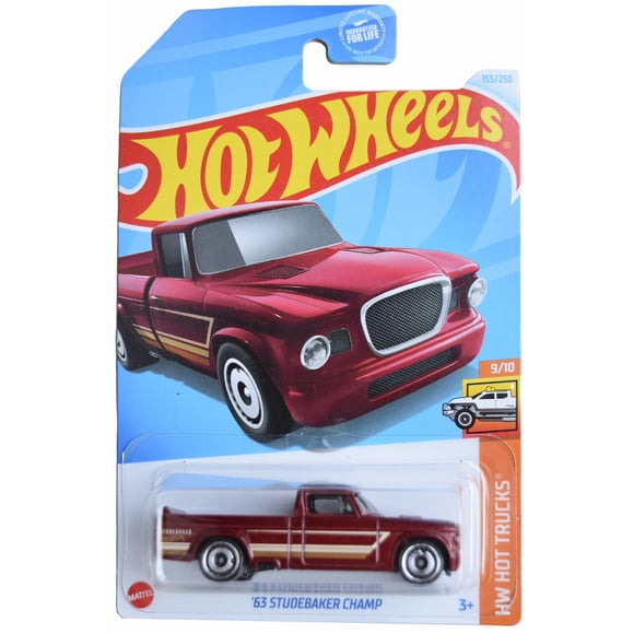Coche fundido a presión Hot Wheels '63 Studebaker Champ a escala 1:64
