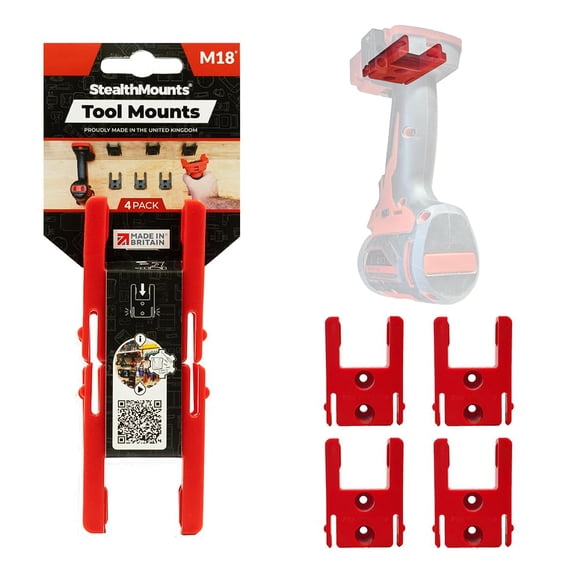 Portaherramientas StealthMounts compatible con Milwaukee M18, paquete de 4