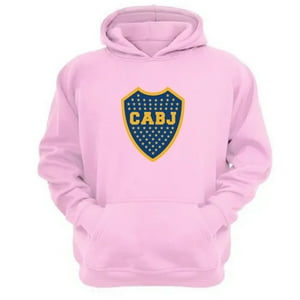 Genérico - Polerón Canguro Boca Juniors Rosa Talla L Unisex