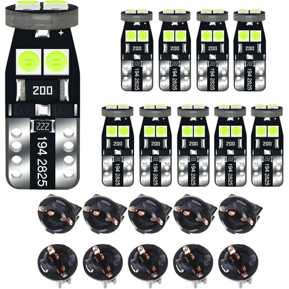 Lámparas Led T10 12v Ice Blue 320lm Tablero 10 Unidades