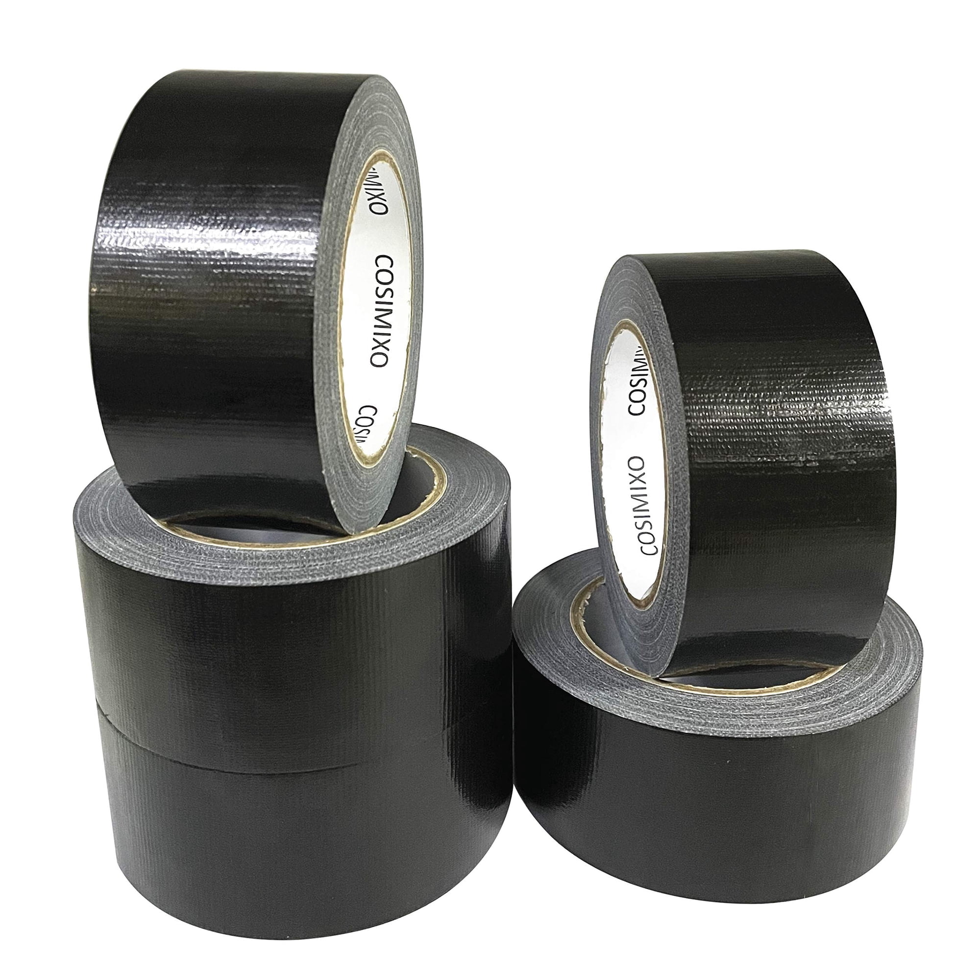 Cinta Adhesiva Cosimixo, 5 Unidades, Negra, Muy Resistente, 5 Cm X 27 M
