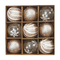 Magideal - 9 Bolas Navideñas Decorativas, Bolas Irrompibles, Decoración Colgante Para De Navidad, Adorno Decorativo Para Festivales De Año Nuevo Estilo C