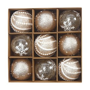 Magideal - 9 Bolas Navideñas Decorativas, Bolas Irrompibles, Decoración Colgante Para De Navidad, Adorno Decorativo Para Festivales De Año Nuevo Estilo C