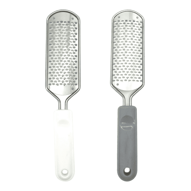 2 limas colosales para pies, removedoras de callos de acero inoxidable para talón.