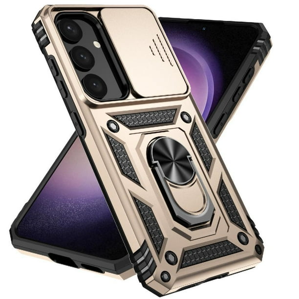 Estuche GANGXUN para Samsung Galaxy S25 Plus, soporte giratorio 360°, estilo mecánico y magnético