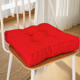 thumbnail image 3 of Xiao Hua Cojín de Silla de Algodón y Lino Rojo -1 Pieza, Cojín de Asiento Cuadrado Sólido de 15.75 X 15.75 X 3.54 Pulgadas, Cojín de Silla de Oficina con Relleno de Algodón, Decoración Minimalista, 3 of 4