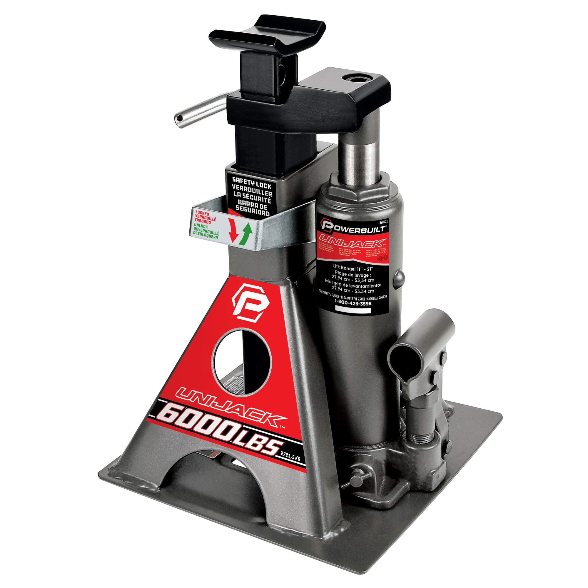 Gato Para Auto Powerbuilt De 3 Toneladas, Capacidad De 2720 Kg, Uso Rudo