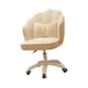 thumbnail image 4 of Silla De Oficina Giratoria Con Ruedas Silla Giratoria Para Sala De Lectura Tocador De Maquillaje Beige, 4 of 5