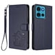 thumbnail image 1 of Funda Volteable con Diseño de Gato para Motorola MOTO G75 5G, Azul, 1 of 6
