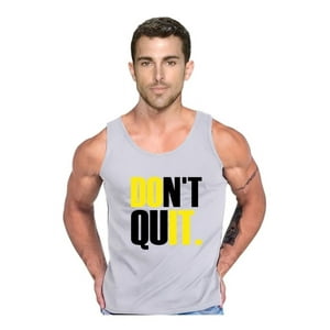 Persodesign - Polera No Te Rindas Hazlo Do It Dont Quit Pesas Tank Gym Talla 2Xl Gris Hombre
