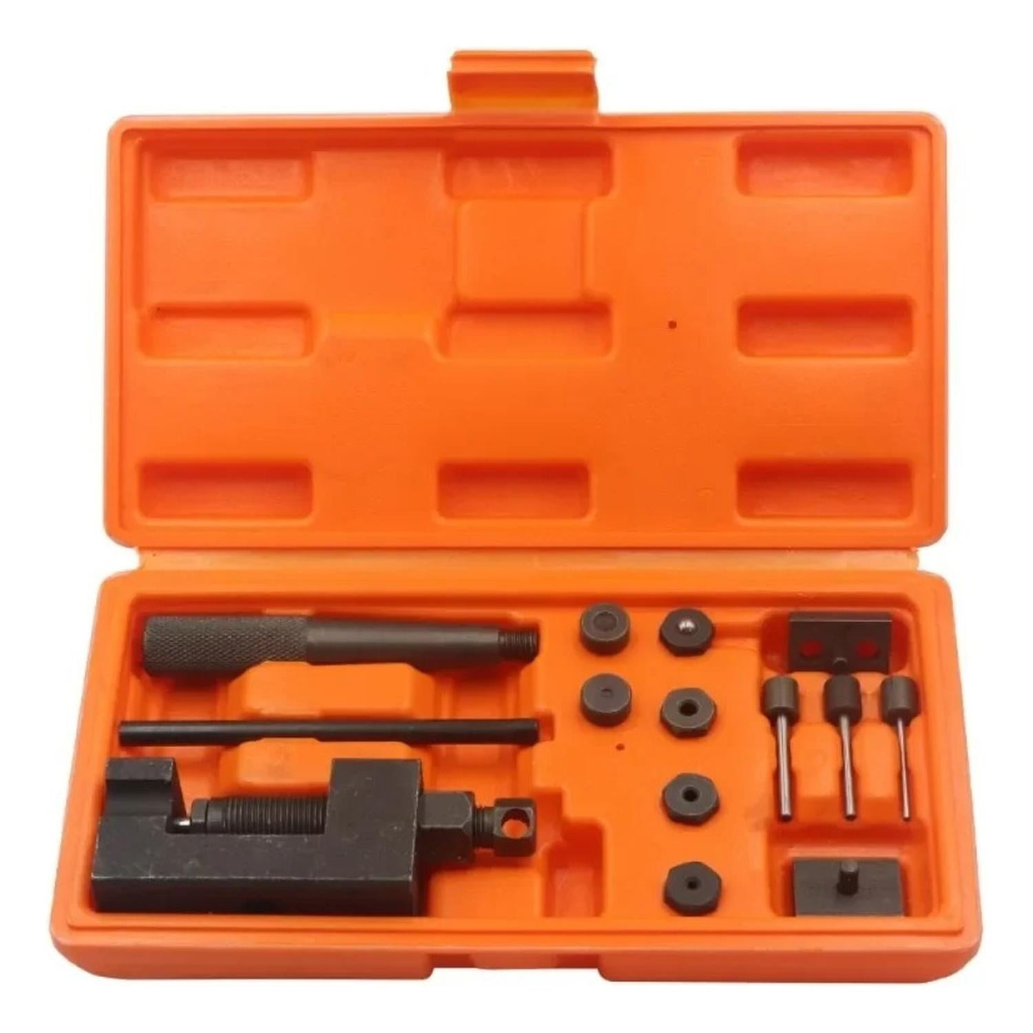 Jgl - Kit Corta Cadena Y Remachadora Para Motocicletas 420 - 530 Naranja