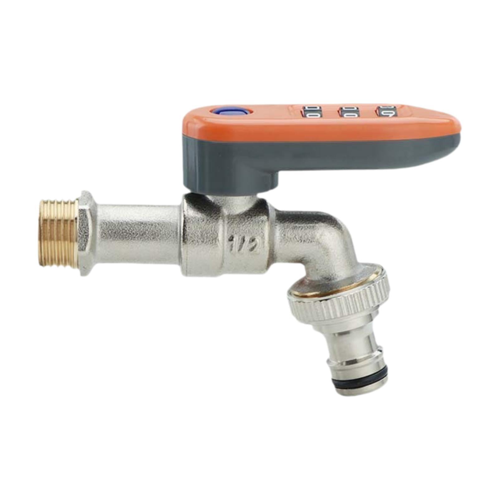 Magideal - Grifo De Jardín Para Exterior Con Contraseña, Grifo De Agua Roscado De 1/2 Pulgada, Resistente A La Corrosión, Mejorado Para Manguera De Conexión Rápi