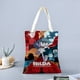 thumbnail image 2 of Hilda Bolso de tela con estampado de lienzo para mujer, bolsa de compras reutilizable y estética, con cremallera interior, regalo para mujer,38*45cm., 2 of 6
