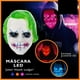 thumbnail image 3 of Mascara Halloween Joker Guasón - Luces Led Neón salmon, 3 of 5