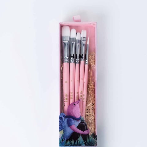Himi - Miya Little Bird Set De 5 Pinceles Rosado