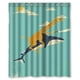 thumbnail image 1 of Cortina de ducha con diseño de jirafa y tiburón, "Nunca dejes de soñar", mundo submarino, juego de cortinas de baño con ganchos, tamaño 60 x 72 pulgadas, 1 of 3