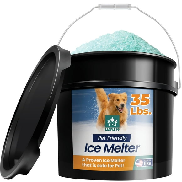 Maple99 Pet Safe Ice Melt Seguro para concreto -35 lb Sal para nieve Derretir hielo Apto para mascotas