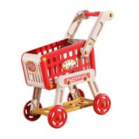 Bothyi - Carrito De Compras De Juguete, Carrito De Supermercado Creativo, Juguete Para Bebés, Niños, Niñas, Rojo