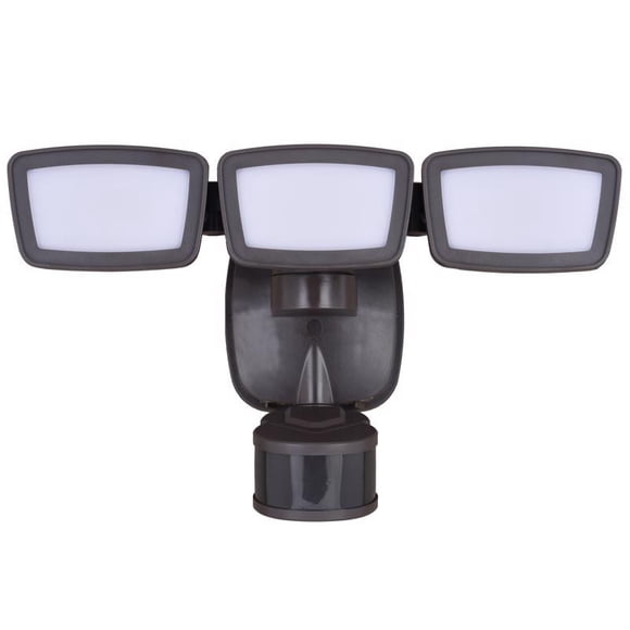 Proyector de seguridad Dualux LED con sensor de movimiento, color bronce, 26 W