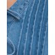 thumbnail image 5 of INSPIRE CHIC Vestido de Mezclilla para Mujer de Manga Corta con Cuello en V y Bolsillos Vestidos Casuales Mini de Jean XL Azul Claro, 5 of 6