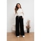 thumbnail image 2 of Pantalón Mujer Bolsillo Botones Pierna Ancha Wide Leg Cotele 7130, 2 of 4