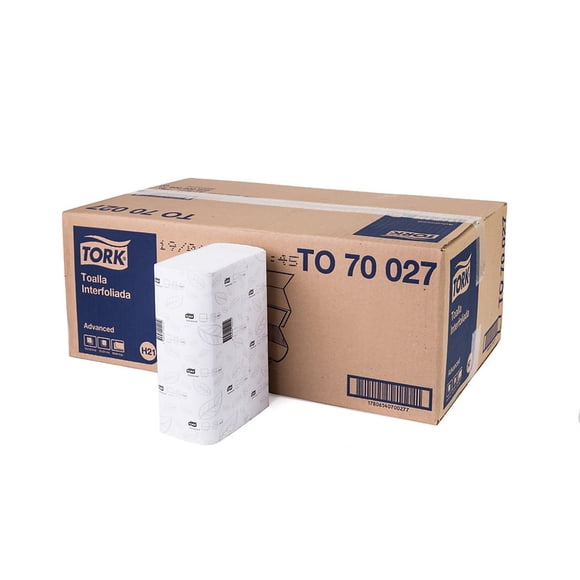 Toalla interfoliada doble hoja Tork 16 paquetes x 200 hojas