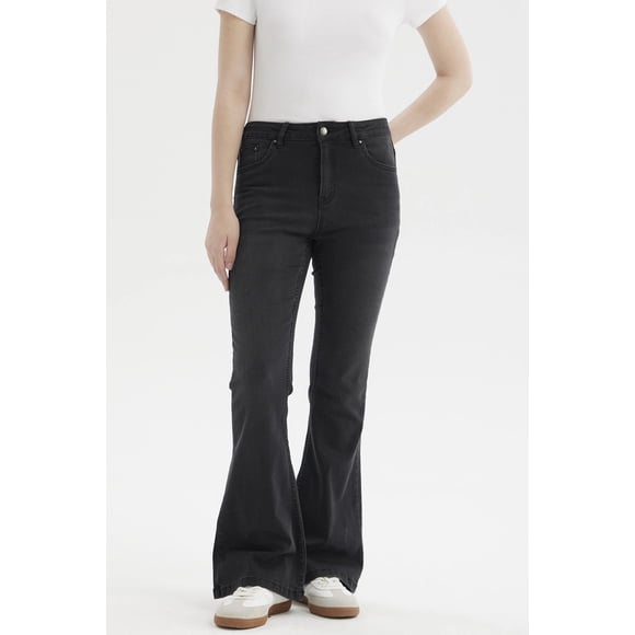 Jeans Mujer Flare Vale Negro