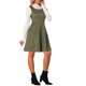 thumbnail image 4 of INSPIRE CHIC Vestido Pinafore para Mujer sin Mangas Casual Vintage de Imitación de Ante Camiseta Vestidos XL Verde Militar, 4 of 6