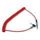 thumbnail image 1 of Cable De Audio En Espiral M-M De 3,5 Mm (1/8 ") Cable De Entrada Auxiliar De Auriculares Rojo, 1 of 3