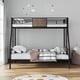 thumbnail image 2 of Twin Over Full Bunk Beds, Metal Bunk Bed Frame with Safety Guardrail and 2 Ladder for Kids,Sturdy Metal Frame and Protective Board Supports, No Box Spring Needed, Easy Assembly, 2 of 3