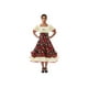thumbnail image 1 of Vestido Comp Huasa Chinita Floreado Negro Blanco Mujer negro S, 1 of 2