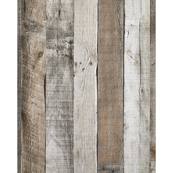 Papel Tapiz Adhesivo De Madera Natural Gris 44 X 200 Cm