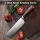 thumbnail image 4 of Cuchillo PAUDIN Nakiri, cuchilla de carne afilada de 7 pulgadas, inoxidable, 4 of 8