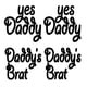 thumbnail image 2 of Tatuajes temporales Kinky Stuff – 5 láminas "Yes Daddy", 2 of 4