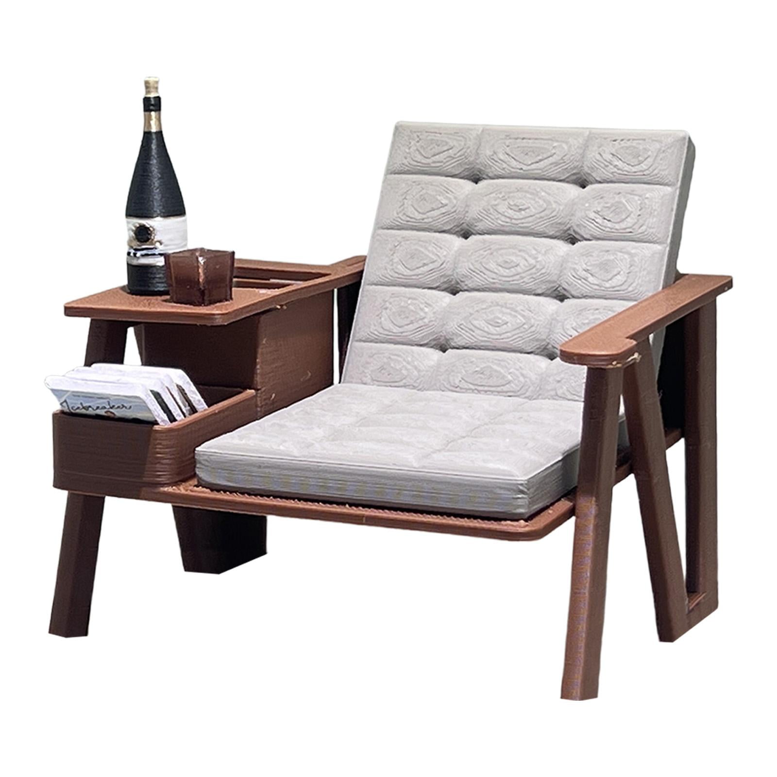 Bothyi - Sillón De Casa De Muñecas En Miniatura, Mesa Auxiliar, Accesorios, Decoración, Silla De Lectura, Escala 1:12
