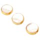 thumbnail image 1 of Conjunto De 3 Piezas De Oro Plateado Blanco Botones De La Cáscara Para Piezas De Trompeta, 1 of 4