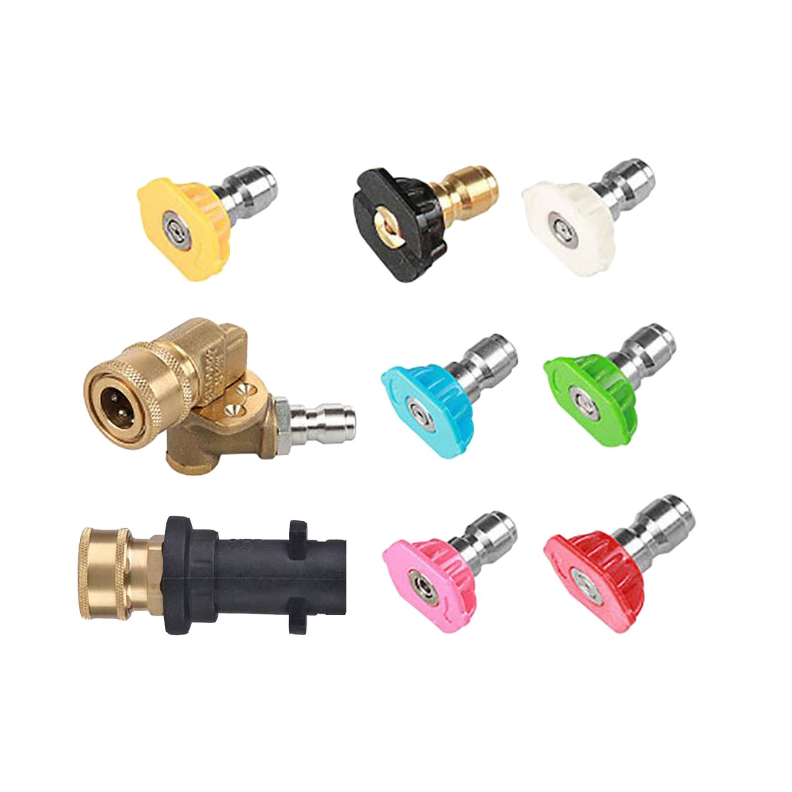 Ioensy - Juego De Adaptadores Para Lavadora A Presión Acoplador Pivotante Ajustable Duradero Para K2 K3 K4 7 Ángulos 7 Boquillas