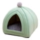 thumbnail image 4 of Gato Cama Cachorro Perrera Sofá Semicerrado Invierno Para Gatos Perros Suministros Verde, 4 of 5