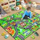 thumbnail image 1 of Alfombra de juego Diysani 183 cm × 274 cm para niños – Ruta de coches, 1 of 6