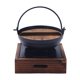 thumbnail image 1 of Olla Colgante De Hierro Fundido Con Tapa De Madera Olla De Estofado Japonés Sukiyaki Olla De Campamento 20cm Base 20x6cm, 1 of 5