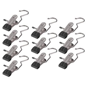 Bothyi - 10 Uds Colgador De Calcetines Clips De Toalla Colgador De Pantalones Para Fotos Corbatas Al Aire Libre Pantalones Cortos Negro
