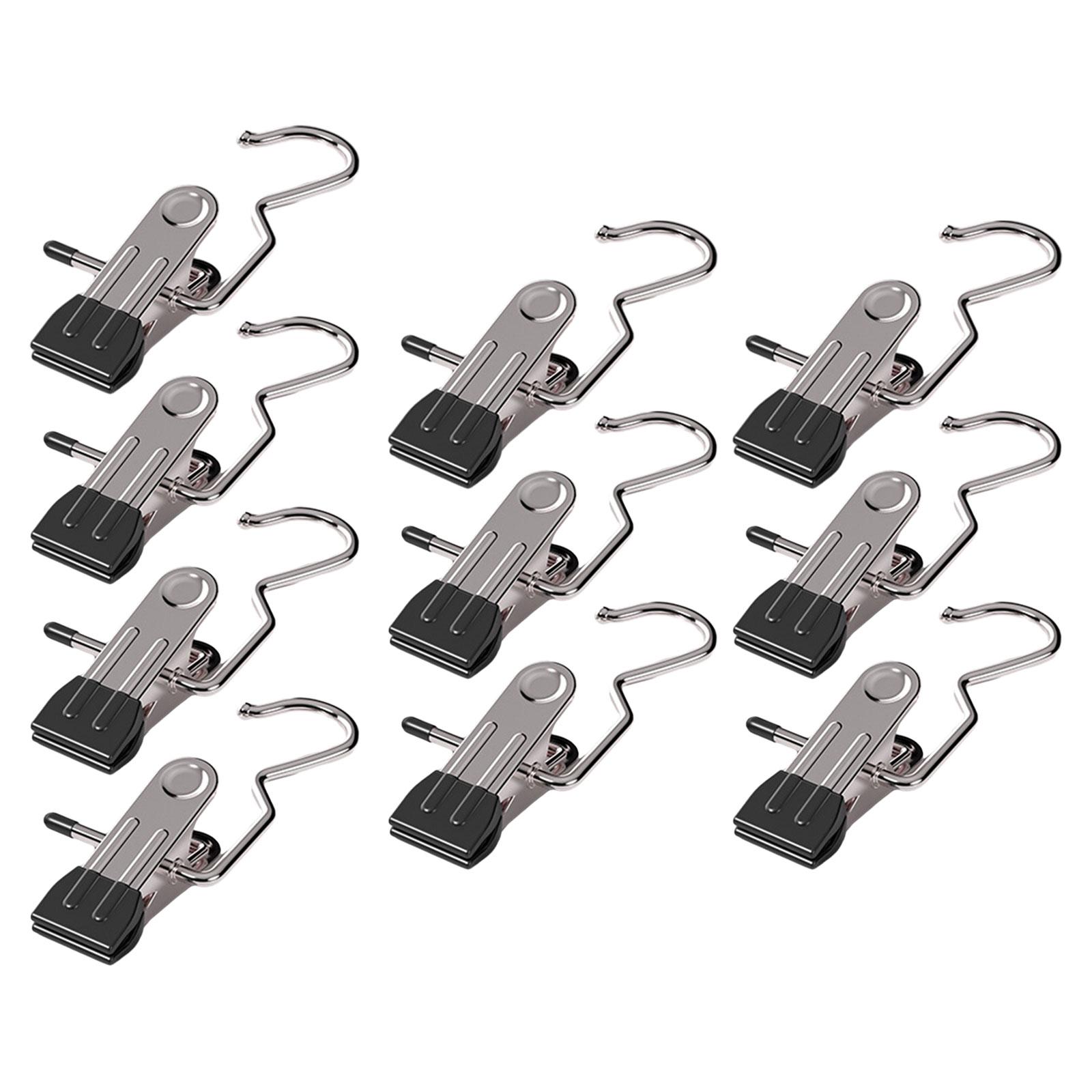 Bothyi - 10 Uds Colgador De Calcetines Clips De Toalla Colgador De Pantalones Para Fotos Corbatas Al Aire Libre Pantalones Cortos Negro