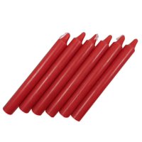 Pack 6 Velas Largas Rojas 20Cm 6 Horas