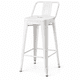 thumbnail image 1 of Taburete Tolix Alto con Respaldo Metal Blanco 76 cm, 1 of 4