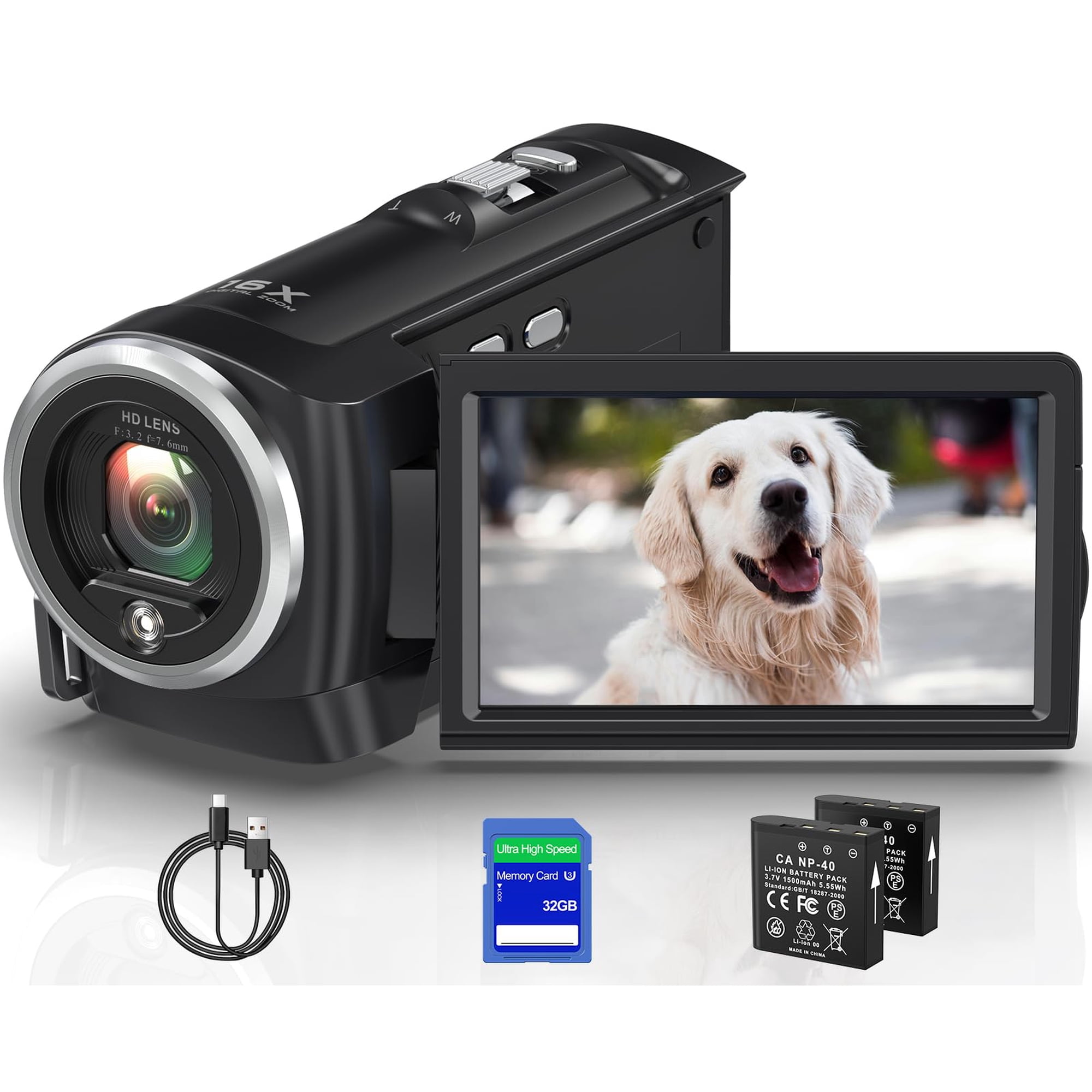 Cámara De Video Gcasio Qhd 2.7k 50mp Webcam Para Vlogging En Youtube