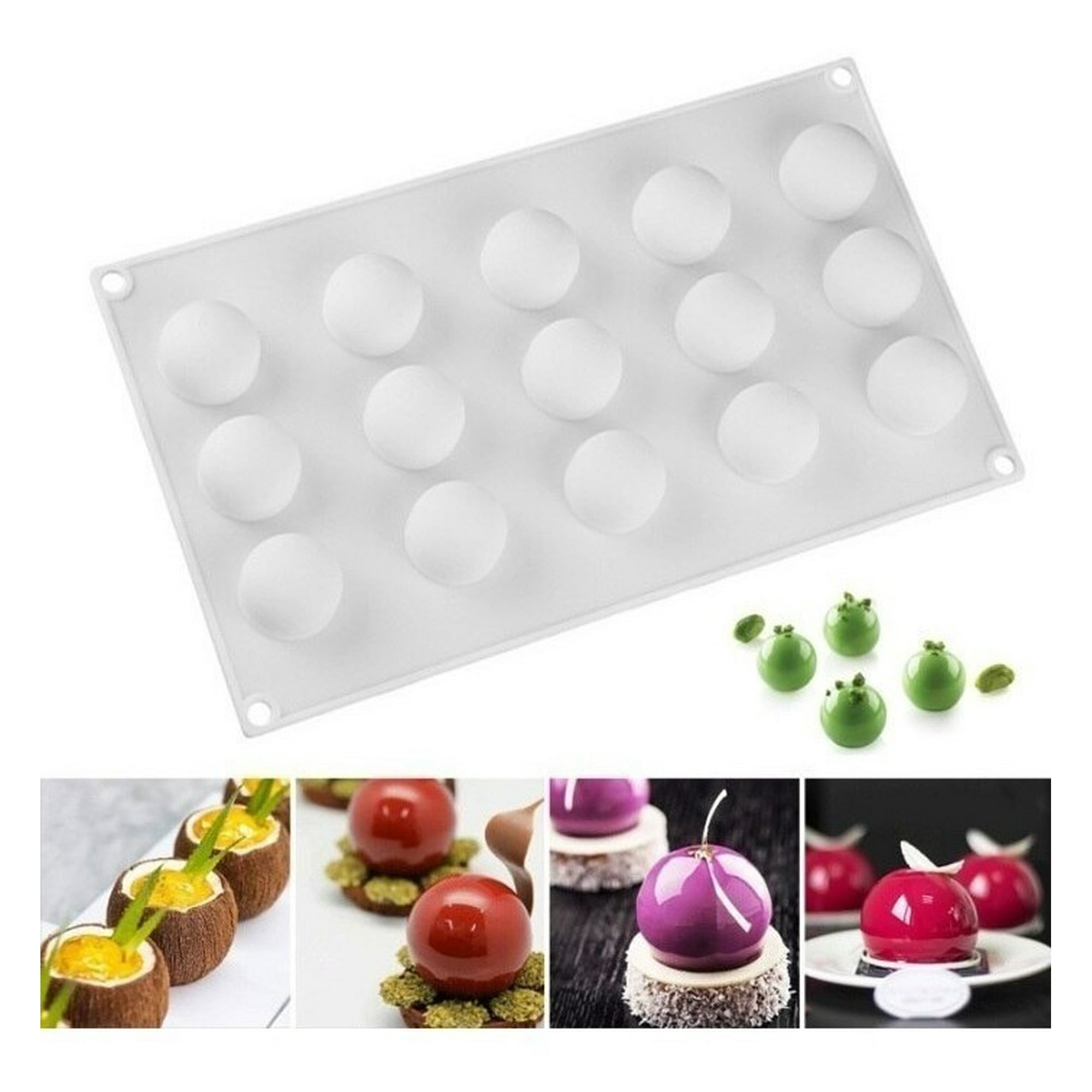 Genérico - Molde Silicona Media Esfera Molde Silicona 15 Mini Esfera